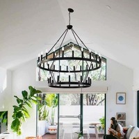  Illuminate Your Space with a 48-Inch Wagon Wheel Chandelier